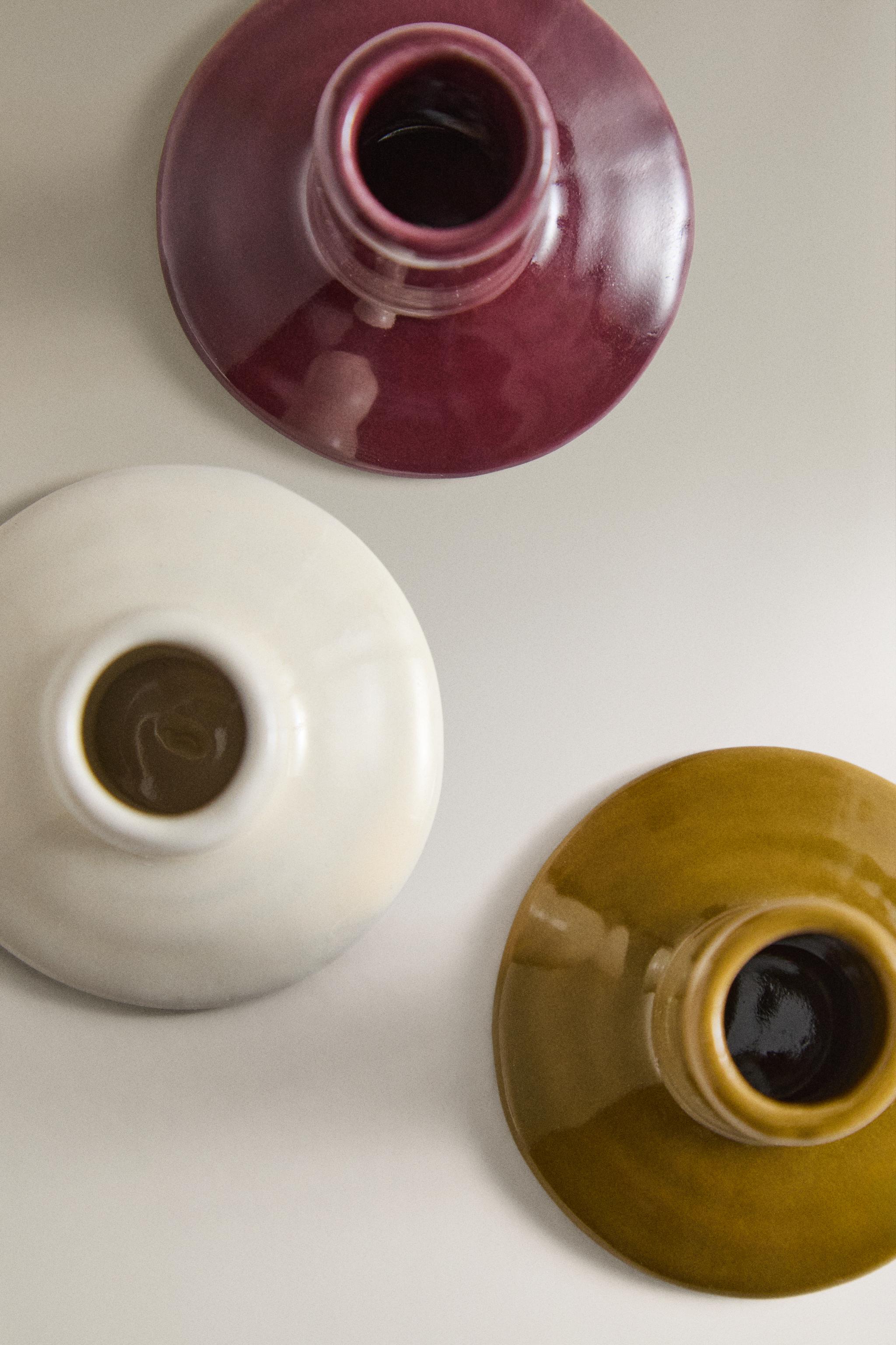 STONEWARE CANDLESTICK SET (PACK OF 3)